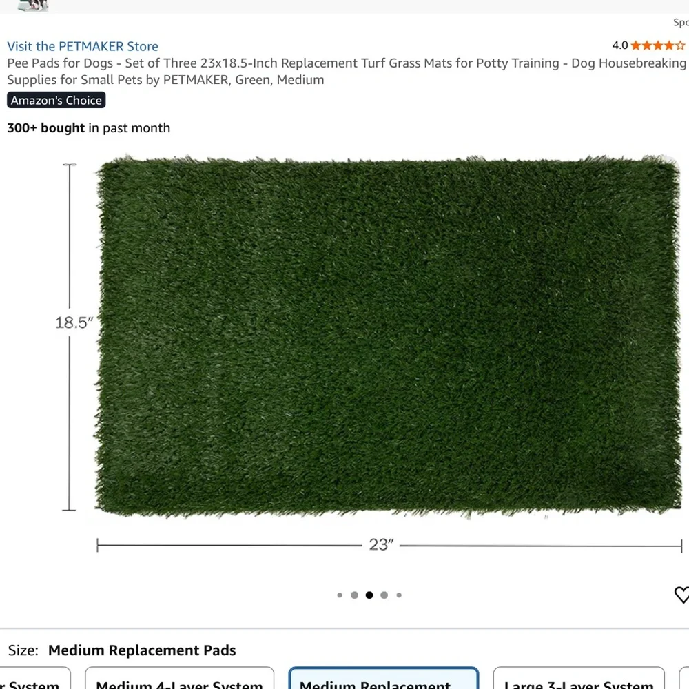 NWT Petmaker Turf Grass Pee Pads for Dogs